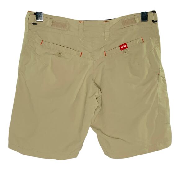 Gill 4 NEW Womens UV Tec Sailing Shorts Khaki 9" Inseam Outdoor Travel Active - Picture 2 of 9